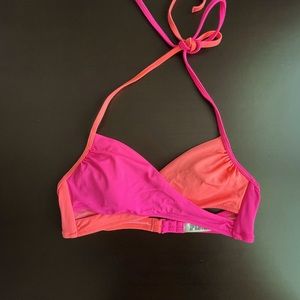 Hot pink/coral bikini top